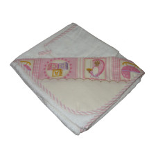 Accappatoio Triangolo da Ricamare Fantasia Baby Quadri e Righe - Rosa Accappatoio Triangolo da Ricamare Fantasia Baby Quadri e Righe - Rosa