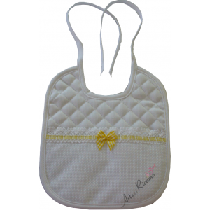 Soft Bib for your Baby - Vichy Line - Yellow