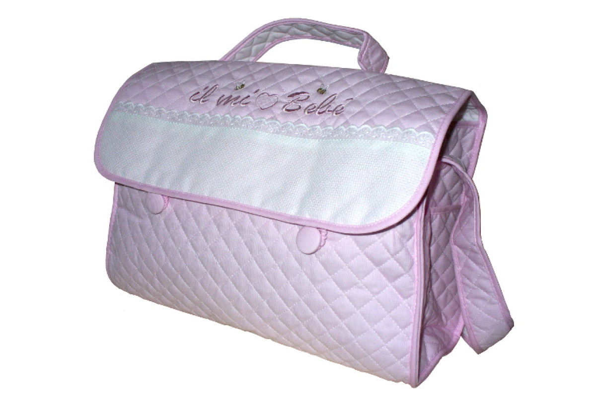 Borsa Nursery da Ricamare - Il Mio Bebé - Rosa Borsa Nursery da Ricamare - Il Mio Bebé - Rosa