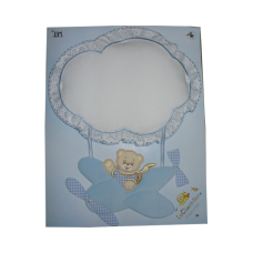 Colgante para la Puerta del Bebè - Avión con Oso - Celeste Colgante para la Puerta del Bebè - Avión con Oso - Celeste