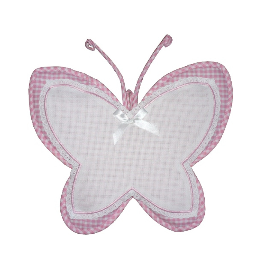 Baby Cockade Announcement - Butterfly - Pink