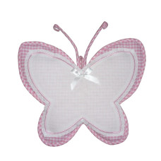 Coccarda Nascita - Farfalla - Rosa Coccarda Nascita - Farfalla - Rosa