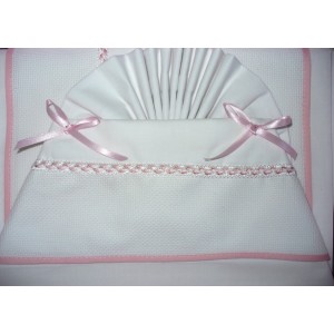 Stitchable Baby Bed Sheets - Pink 120x180 cm