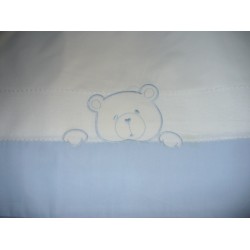 Baby Bed Sheet Set with Teddy Bear - Light Blue