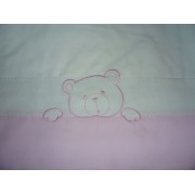 Baby Bed Sheet Set with Teddy Bear - Pink