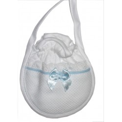 Light Blue Soft Baby Pacifier Bag - Snow Line