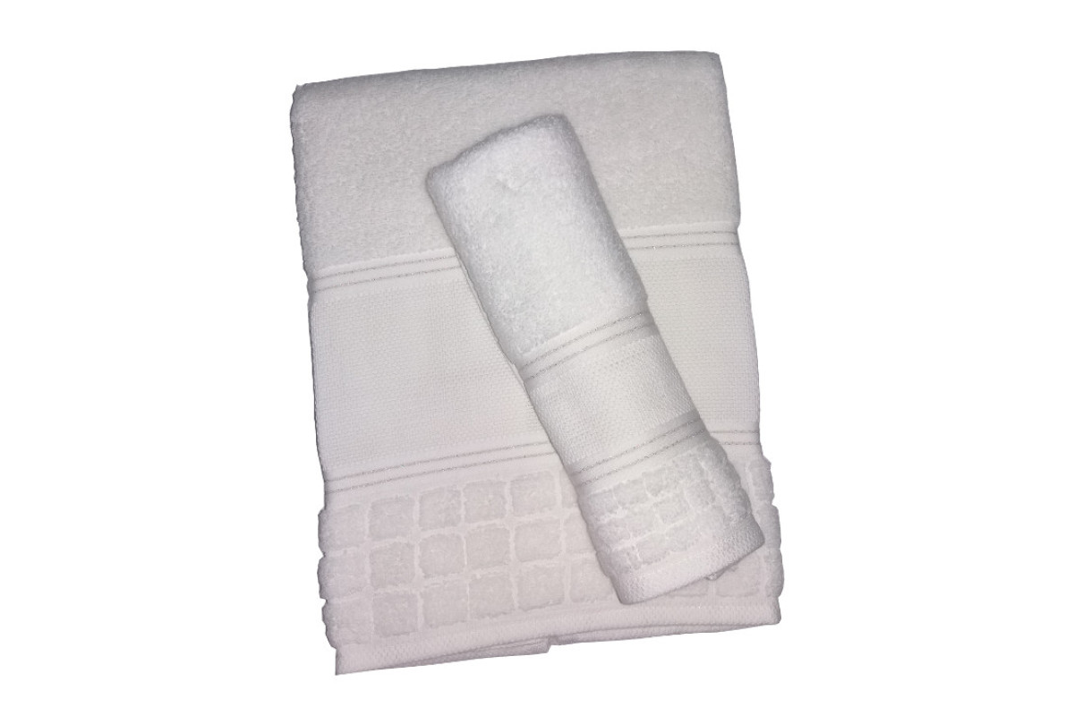 Bath Terry Towel to Cross Stitch - Olivia - White Color Bath Terry Towel to Cross Stitch - Olivia - White Color