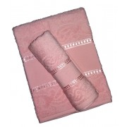 Bath Terry Towel to Cross Stitch - Manuela - Pink Color