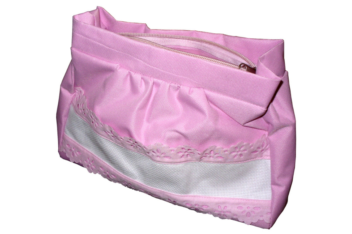 Borsa Bagno Ricamabile - Rosa