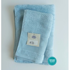 DMC Terry Bath Towel Ready to Stitch - Light Blue