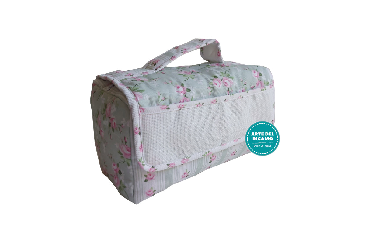 Beauty Case with Romantic Roses - Water Green Beauty Case with Romantic Roses - Water Green
