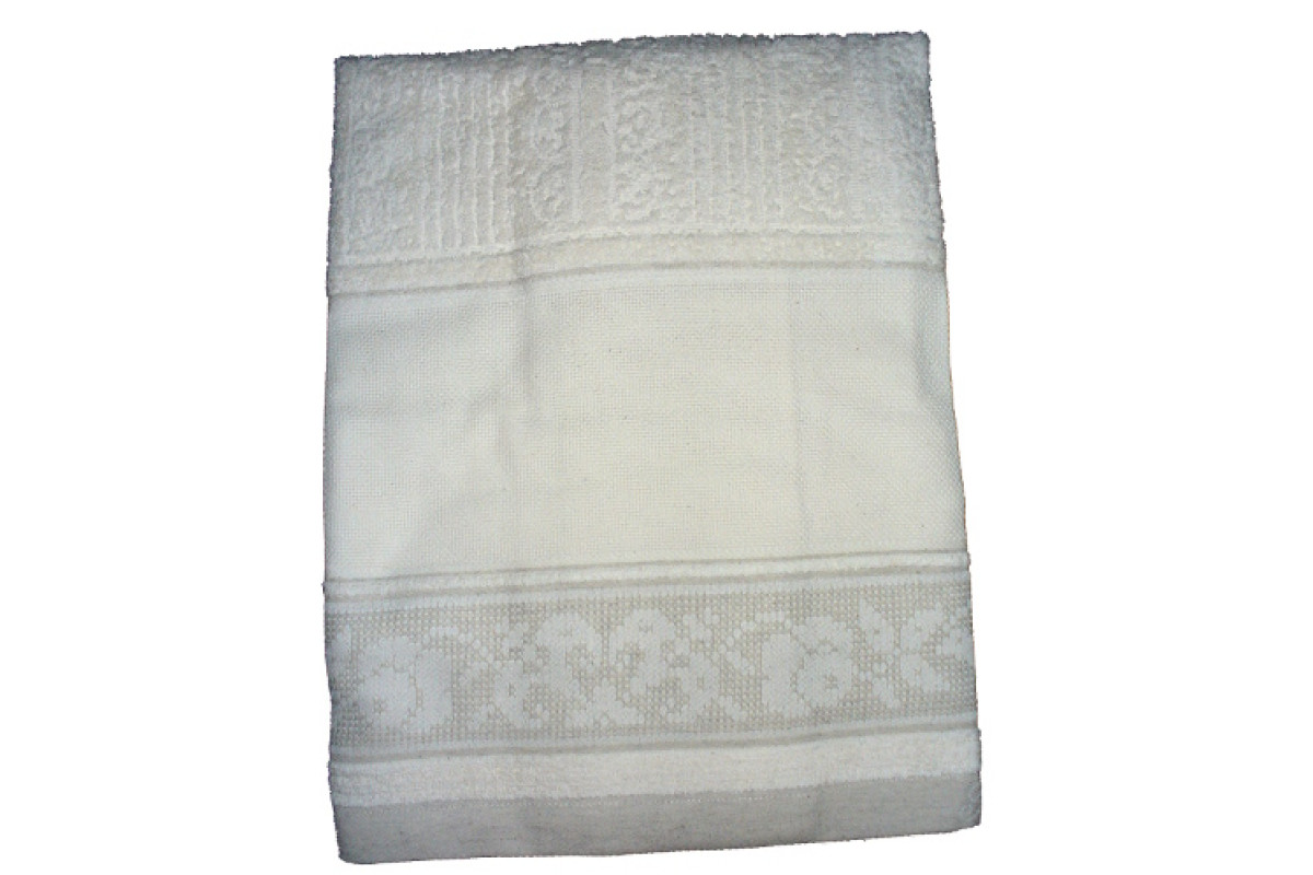 Fratelli Graziano Toallas de Baño de Rizo para Bordar - Filet - Color Crema Fratelli Graziano Toallas de Baño de Rizo para Bordar - Filet - Color Crema