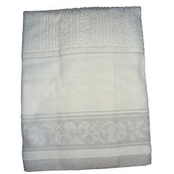 Fratelli Graziano - Bath Terry Towels with Aida Band - Filet - Color Cream