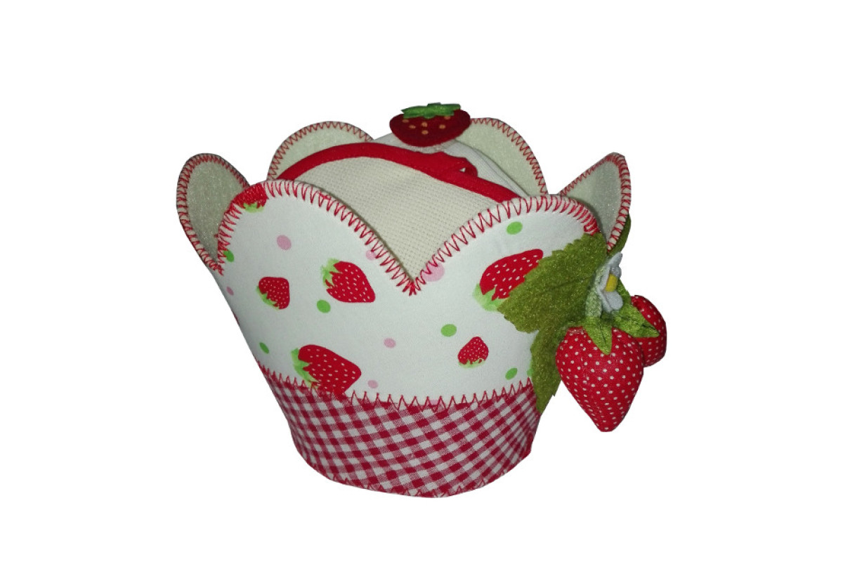 Cesta de Fieltro con Agarrador y Paño de Cocina - Fresas Cesta de Fieltro con Agarrador y Paño de Cocina - Fresas