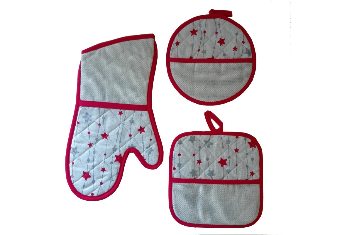Potholders and Oven Gloves to Cross Stitch - Stars Potholders and Oven Gloves to Cross Stitch - Stars