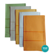 Colored Honeycomb Kitchen Towel with Aida Band