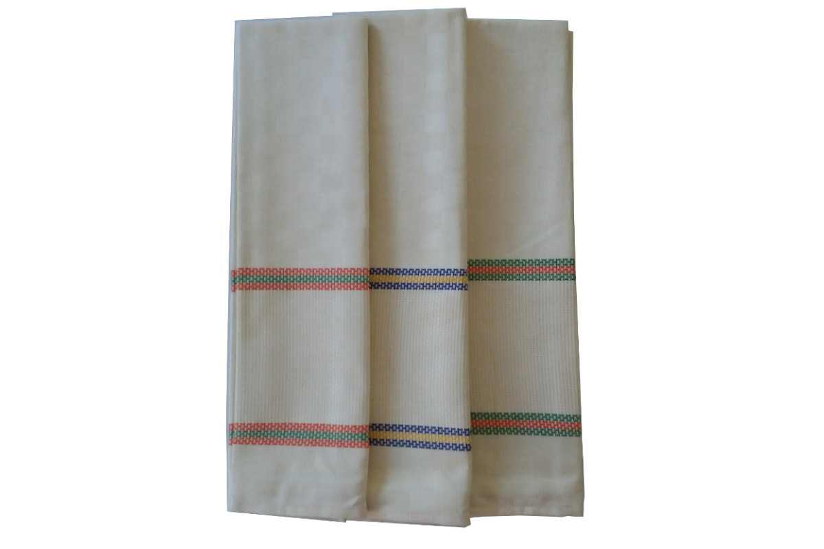 Confezione da Tre Strofinacci da Ricamare a Punto Croce Confezione da Tre Strofinacci da Ricamare a Punto Croce