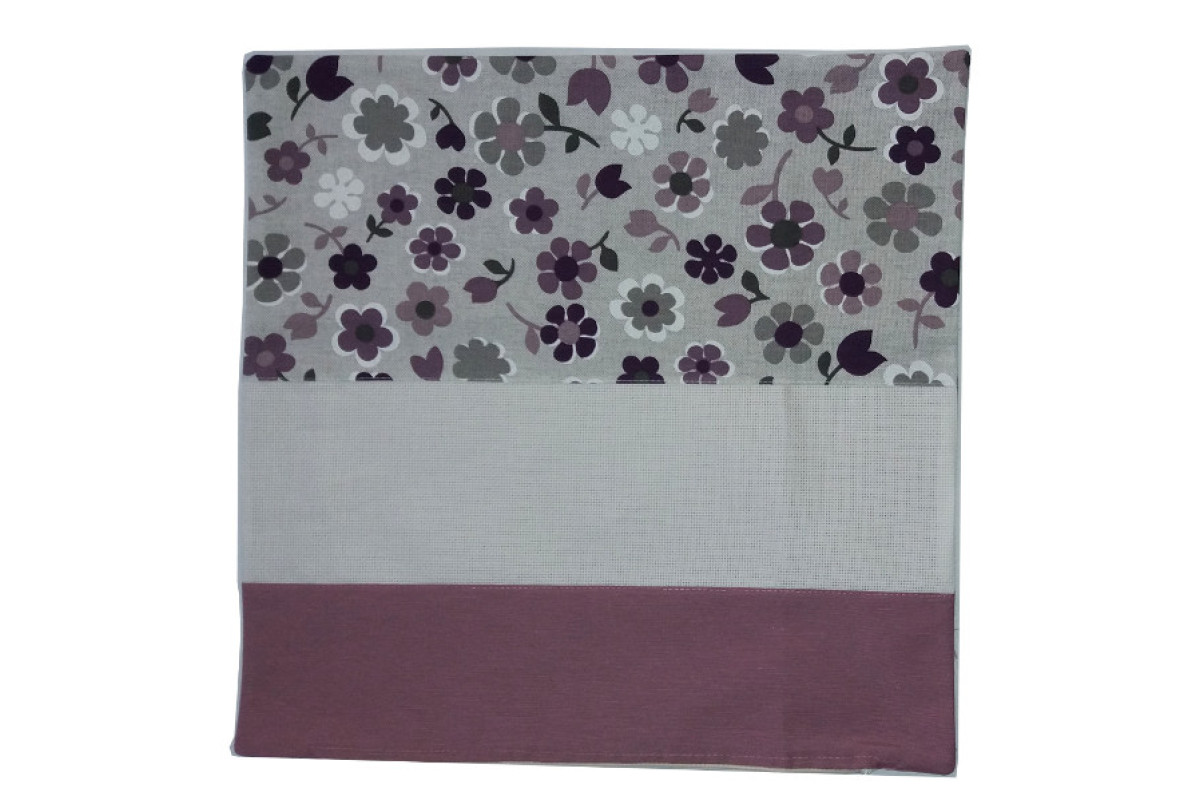 Funda para Cojin - Flores Lila