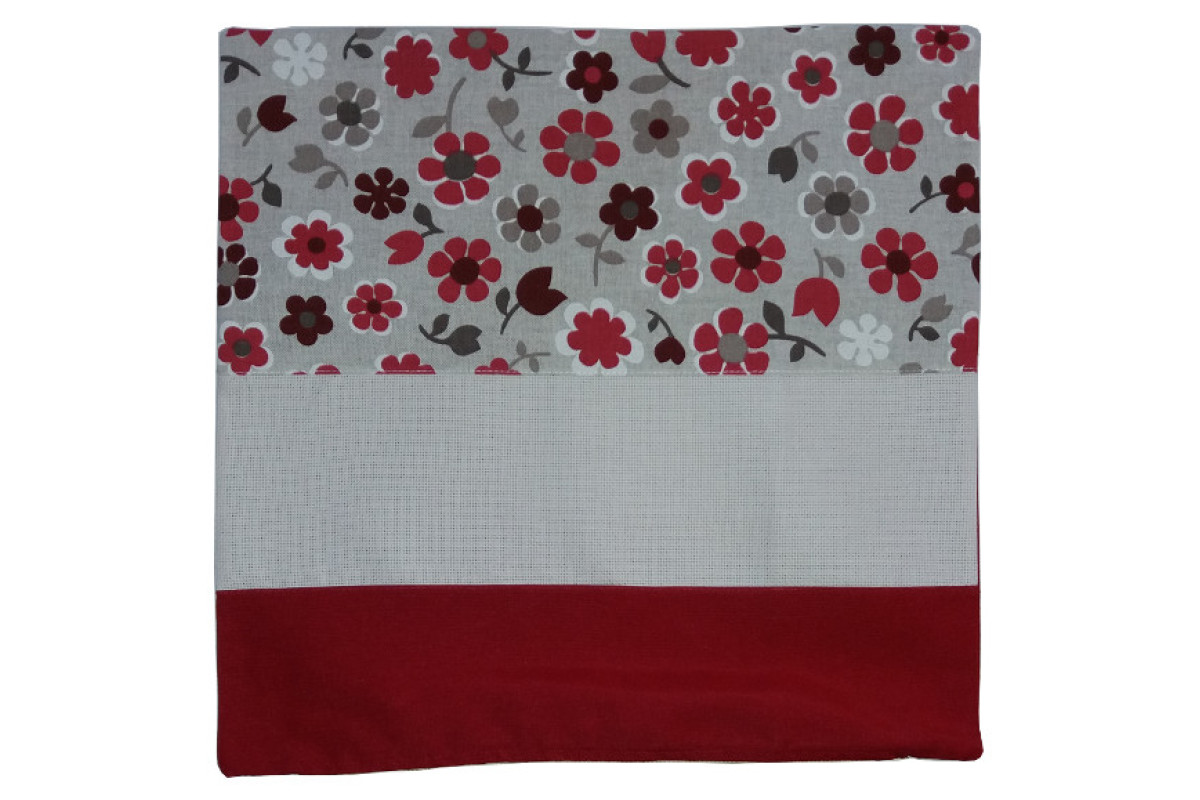 Copri Cuscino - Fiori Rossi