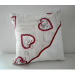 Pillow Cover to Cross Stitch - Red Love Hearts Pillow Cover to Cross Stitch - Red Love Hearts