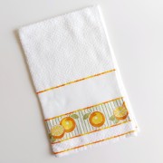 Kitchen Terry Towel with Aida Band - Oranges