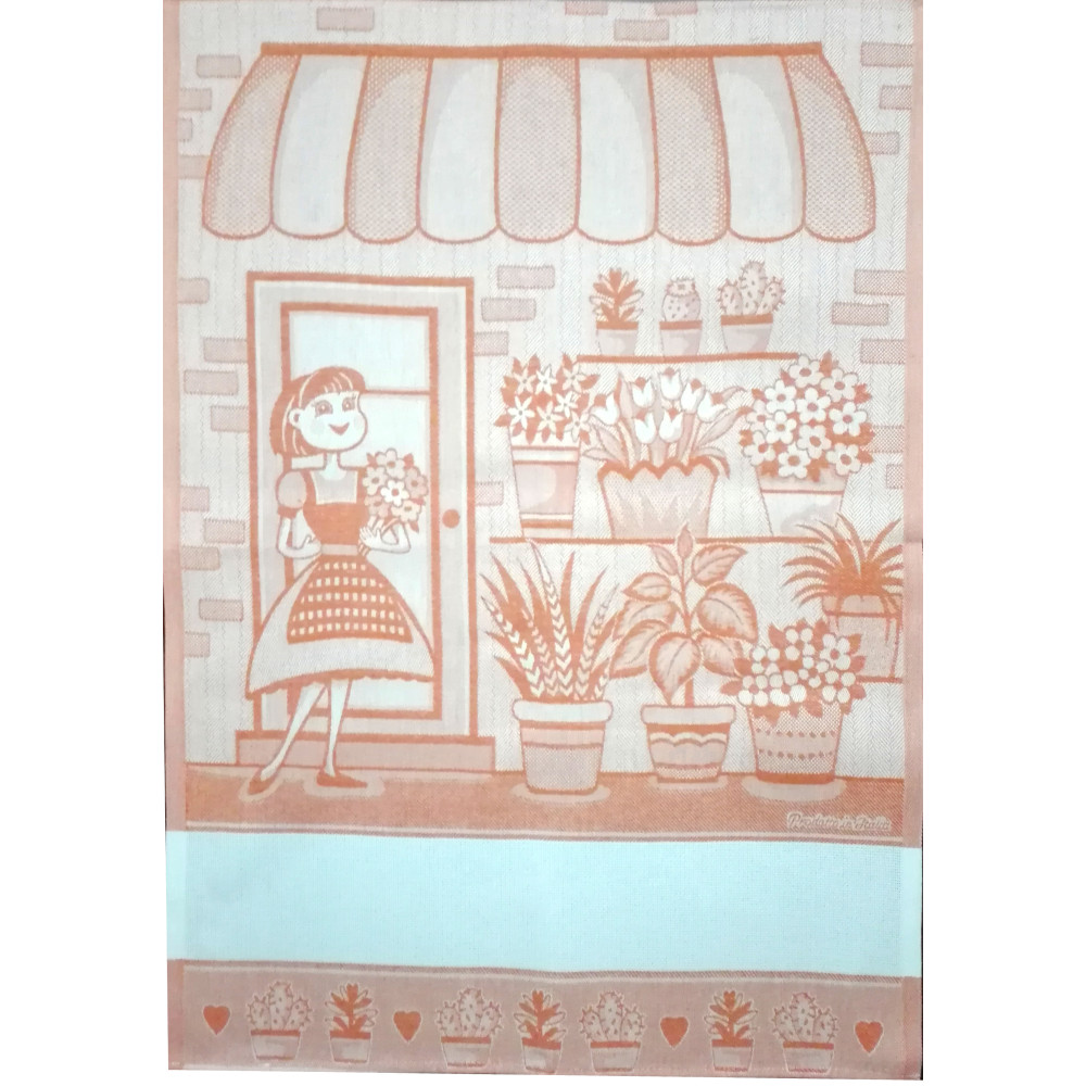 Orange Kitchen Towel - The Flower Girl