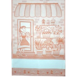 Orange Kitchen Towel - The Flower Girl