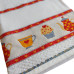 Paño de Cocina de Rizo con Borde de Aida para Bordar - Tazas y Pastelitos Paño de Cocina de Rizo con Borde de Aida para Bordar - Tazas y Pastelitos