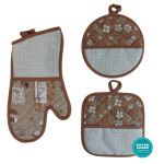 Ready to Cross Stitch Potholders and Oven Glove - Nut Ready to Cross Stitch Potholders and Oven Glove - Nut