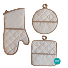 Ready to Cross Stitch Potholders and Oven Glove - Color Turtledove Ready to Cross Stitch Potholders and Oven Glove - Color Turtledove
