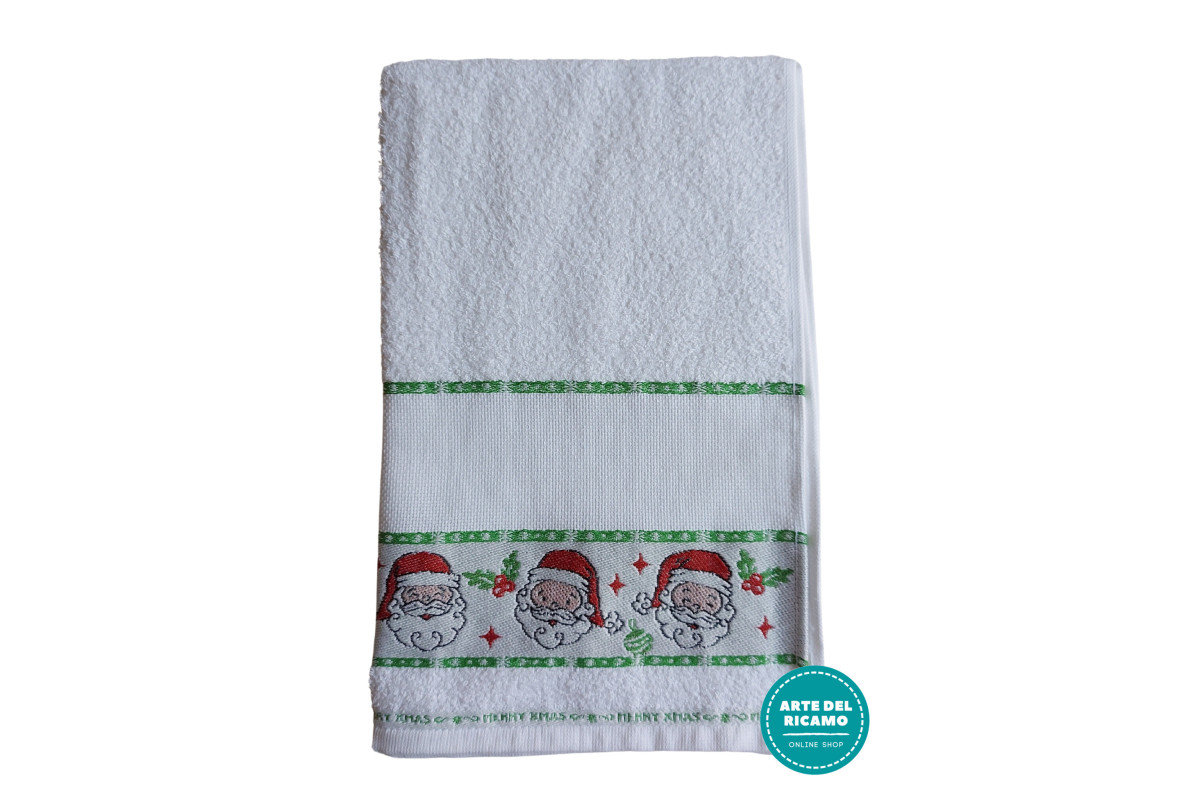 Asciugapiatti in Spugna da Ricamare - Babbo Natale Asciugapiatti in Spugna da Ricamare - Babbo Natale