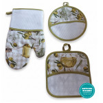 Embroiderable Potholder and Oven Mitt Set - Olives Embroiderable Potholder and Oven Mitt Set - Olives