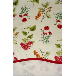 Stitchable Kitchen Towel - Red Flowers