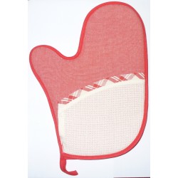 Oven Glove to Cross Stitch - Red