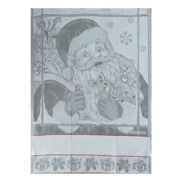 Santa Claus Kitchen Towel - Ecru Color