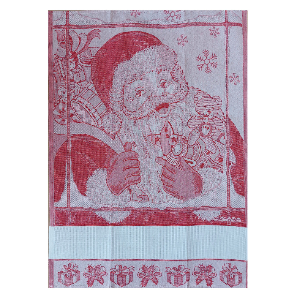 Santa Claus Kitchen Towel - Red