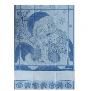 Santa Claus Kitchen Towel - Blue