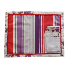 Set Americano con Tovagliolo - Linea Esty - Rosso e Lilla Set Americano con Tovagliolo - Linea Esty - Rosso e Lilla