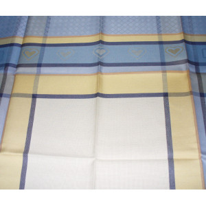 Square Tablecloth to Cross Stitch - Light Blue - Manuela