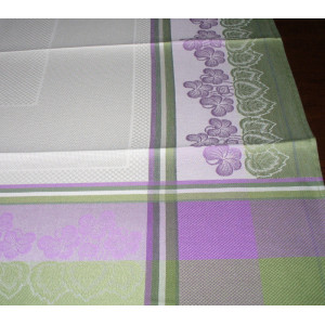 Square Tablecloth to Cross Stitch - Violets