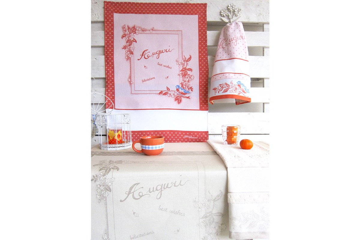Fratelli Graziano - Asciugapiatti - Auguri - Colore Panna