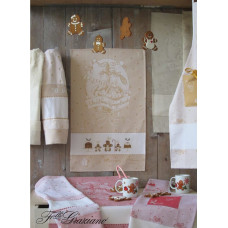 Fratelli Graziano - Paño de Cocina de Rizo para Navidad - Gingerbread - Color Miel Fratelli Graziano - Paño de Cocina de Rizo para Navidad - Gingerbread - Color Miel