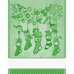 DMC - Christmas Kitchen Towel Elves - Green