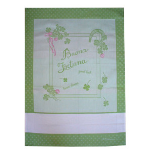Fratelli Graziano - Kitchen Towel - Good Luck - Color Green