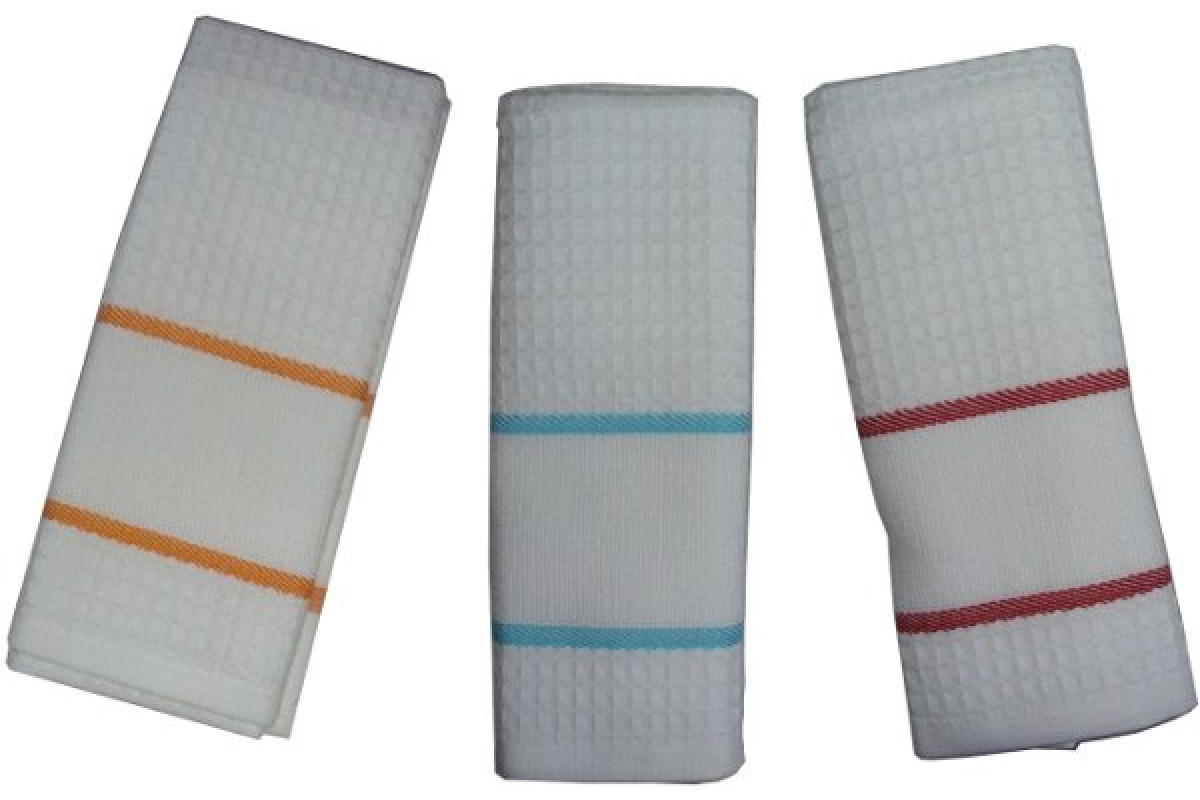 Honeycomb Kitchen Towel with Aida Band