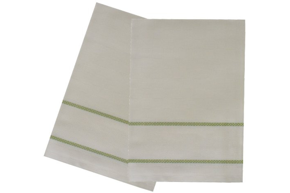 Asciugapiatti Cucina con Inserto in Aida - Perfilo Verde Chiaro Asciugapiatti Cucina con Inserto in Aida - Perfilo Verde Chiaro