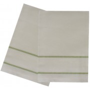Kitchen Towel with Aida Band - Light Green Border