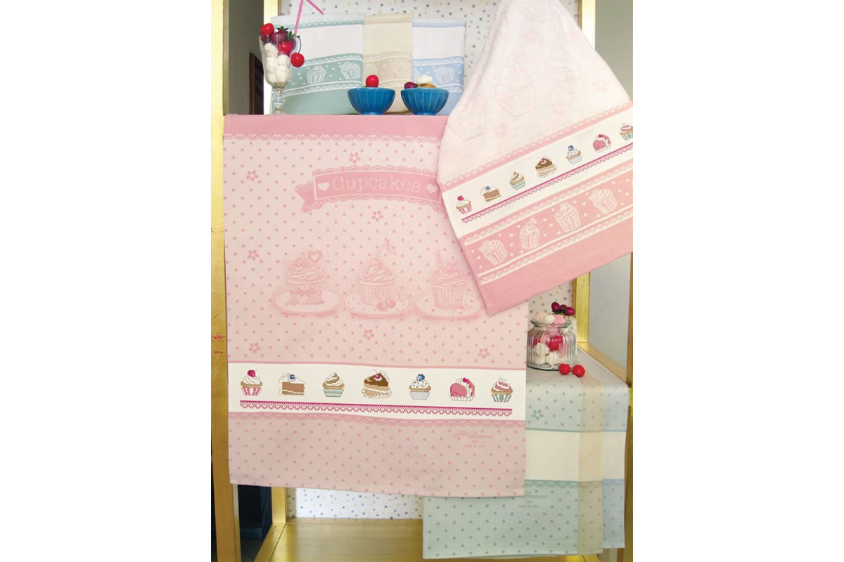 Fratelli Graziano - Asciugapiatti Cupcakes - Dolcetti - Rosa Fratelli Graziano - Asciugapiatti Cupcakes - Dolcetti - Rosa
