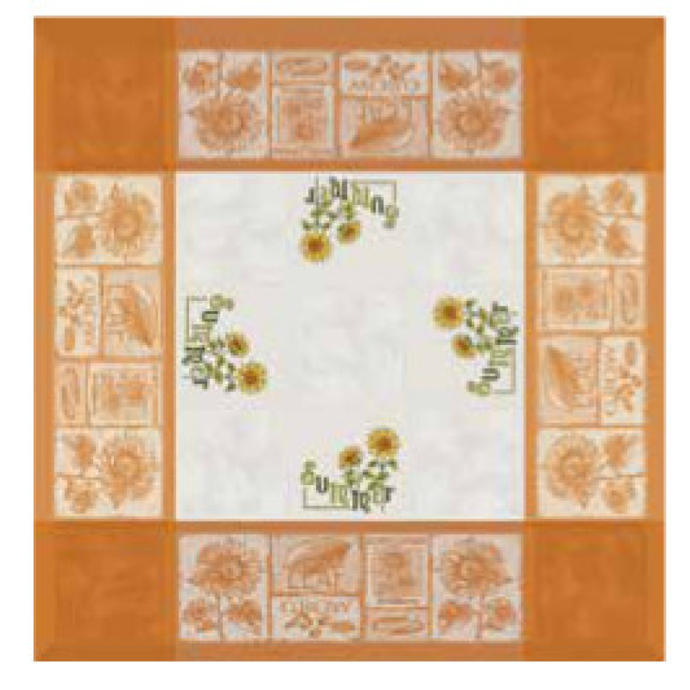Orange Tablecloth with Sunflowers 90x90 cm