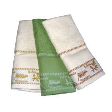 Set Terry Dish Towels Viviana - Herbs - Green